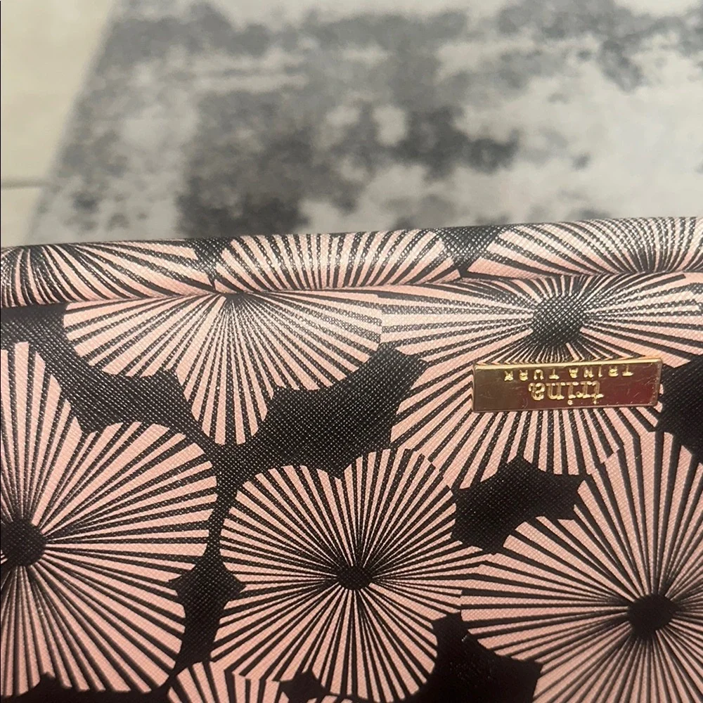 Trina Trina Turk black and pink Floral 13in Laptop Sleeve